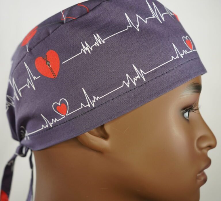 EKG Heartbeat Faded Navy