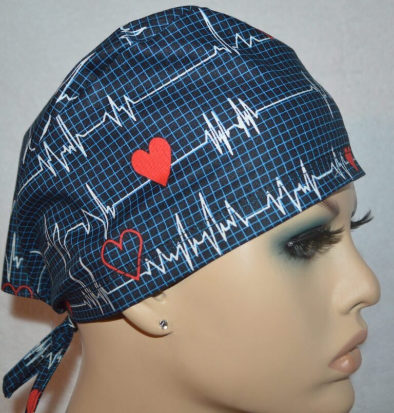 EKG Heartbeat Blue-Black