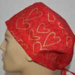 Gold Hearts on Red (A)